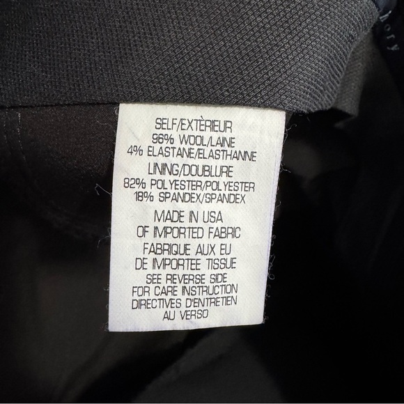 Theory Black Wool Blend Relaxed Trousers - Picture 6 of 7